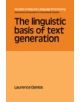 The Linguistic Basis of Text Generation - 9780521329385-thumb