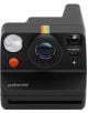 Polaroid Now+ Gen 3, черен фотоапарат за моментни снимки има дъгова ивица, голям червен бутон на затвора, предна светкавица и логото на Polaroid - имидеален за моментална фотография.-1-thumb