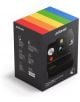 В черна кутия с дъгова ивица са показани Polaroid Now+ Gen 3 моментен фотоапарат (черен), продуктови изображения и икони за моментална фотография, Bluetooth свързаност и приложение за съвместимост.-6-thumb