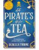 Корица на книгата "Пиратски живот за чай" (Tomes and Tea, Book 2) от Ребека Торн с морски детайли - въжета, котви, мечове, кораб - на син текстуриран фон. Подчертано като уютно сапфирно фентъзи, изпълнено с грабежи и странни пирати.-thumb