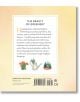 На задната корица на "Книжка със стикери за любителите на растения" има описание на зеленината, а под текста - симпатични илюстрации на сукуленти в саксии, лейка и терариум - наподобяващи закачливи стикери за стайни растения на бледожълт фон.-2-thumb