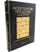 Древноегипетски йероглифи с илюстрации е книга с черна твърда корица, със златно релефен текст и йероглифни изображения, представяща древната писмена система. Подзаглавието е "Официална система за писане, използвана в Древен Египет".-thumb