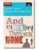 Корица на книгата за And Then There Were None (Collins English Readers). Представлява смело, цветно заглавие и силуети под него. Подходяща за изучаващи английски език на ниво 4 (CEF B2).-1-thumb