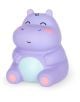 Антистрес фигурка Legami - Хипопотам е сладка лилава играчка с малки ушички, румени бузки, светлосиньо коремче и щастливо лице - идеална за облекчаване на стреса и забавление.-1-thumb