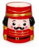 Ароматна свещ Legami - Nutcracker в керамичен съд под формата на анимационен лешникотрошач с червен мундир, златни детайли и мустак-перфектен коледен аромат за уют и настроение.-2-thumb