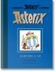 Подаръчното издание на Астерикс: Албуми 6-10 със синя корица с Астерикс, Обеликс и Догматикс, подчертаваща колекционерските издания на Албуми 6-10 от Рене Госини и Алберт Удерзо, включително Астерикс и Клеопатра.-thumb
