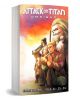 3D визуализирана корица на Attack on Titan Omnibus 8 (Vol. 22-24) от Хаджиме Исаяма, показваща героите и гигант с маска на скелет на фона на драматичен залез, от прочутата манга поредица.-1-thumb