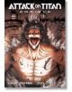 Мускулест титан се разбива в стена на корицата на Attack On Titan Omnibus 9 (Vol. 25-27), шонън мангата на Хаджиме Исаяма, събираща томове 25, 26 и 27.-2-thumb