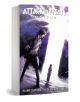 3D корица на книгата Attack on Titan Omnibus 10 (Vol. 28-30) от Хаджиме Исаяма, на която са изобразени двама герои в снежна космическа обстановка със светеща светлина - идеална за феновете на последния сезон на анимето.-1-thumb