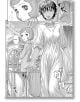 Вдъхновена от „Berserk“, том 42, тази страница от мангата показва две жени в нощници в стая с текстурирани дървени стени; едната се обръща назад изненадана, докато другата върви решително напред покрай единствен стол.-6-thumb