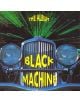Обложка на албума Black Machine - The Album (VINYL), на която е изобразен ретро автомобил с големи фарове, хромирана решетка, жълт текст "BLACK MACHINE" и зелени лазерни светлини, напомнящи за енергията на How Gee и европейската електронна музика.-thumb