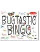 Корицата на Детска настолна игра Thames and Hudson: Bugtastic Bingo показва смел, закачлив текст с ярки насекоми илюстрации, създавайки забавна и образователна бинго игра върху ярко бял фон.-2-thumb