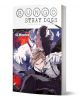 На корицата на „Bungo Stray Dogs“, том 4 (лека новела) са изобразени два героя в динамични пози — единият със светла коса, а другият — с тъмна — на фона на абстрактен, пъстър фон, вдъхновен от Йокохама. Заглавието и името на автора са изписани в горната ч-1-thumb