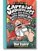 Корица на книгата от комплекта Captain Underpants Forever Box Set #1-12, на която капитанът лети над град с роботи и чудовища на заден план.-7-thumb