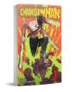Корицата на Chainsaw Man, Vol. 1 показва ловеца на дяволи с глава и ръце с верижен трион, който скача яростно сред кръв и победени чудовища, на ярък фон.-1-thumb