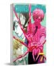 На корицата на Chainsaw Man, Vol. 7 са изобразени четирима сериозни герои с розови вериги, увити около ръцете на героя отпред. Заглавието и името на Tatsuki Fujimoto се появяват в горната и лявата част.-1-thumb