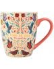 The чаша Grupo Erik Frida Kahlo Viva La Vida е цветна керамична чаша с флорални мотиви, пеперуди и колибри, Надписи "Viva La Vida" и "Frida Kahlo", червена дръжка-идеален подарък за фенове на изкуството.-1-thumb