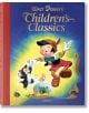 Корица на книгата "Детски класики" на Уолт Дисни от 1937-1953 г. с щастливо подскачащия Пинокио, с котка и златна рибка в купа. Яркият син и жълт фон пресъздава магическия стил на винтидж детските книги.-1-thumb