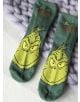 Меки зелени чорапи с жълтото лице на Гринч и надпис "Мразя движението вътре", част от комплекта "Чорапи и маска за сън Fizz Creations - The Grinch".-3-thumb