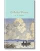Корица на "Събрани стихотворения" (Macmillan Collector's Library): светлосиня горна част със златно заглавие и името на автора; долу двама души ловят риба в лодка под облачно небе.-thumb