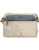 Дамска чанта Anekke Memories за през рамо (24x16x8 см) с бежова долна част на флорални мотиви, сива горна секция и малък джоб с метално лого.-5-thumb