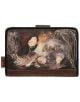 Дамски портфейл Anekke Dreamverse, 14 х 10 см, в кафяво с артистичен мотив на момиче и животинче под светлини, RFID защита и надпис "Anekke" отпред.-1-thumb