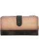 Стилен дамски портфейл Anekke Dreamverse, 21 х 10 см, в черно и бежово с релефни надписи "magic" и "love", горен цип, централен капс и RFID защита.-5-thumb
