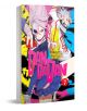 Корицата на Dandadan, Vol. 7 показва двама динамични герои, които позират на ярък фон в стил графити, подсказващ за интензивно свръхестествено действие, а дръзкото розово заглавие я откроява.-1-thumb