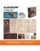 Дървен 3D пъзел Ugears - Книгата на Тайните, 263 части: механична дървена кутия за сглобяване с лазерно изрязани елементи, инструкции на 11 езика и всички части, показани на оранжев фон.-4-thumb