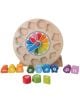 Дървен пъзел - часовник и сортер Hape - Hape - Hape - Момиче, Момче - 6943478012448-2-thumb
