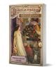 Вълшебната корица на книгата "Дървото на приказките - меки корици" показва жена в бяло, която гледа паун на цъфнало дърво, заобиколена от богато украсени винтидж рамки и текст на кирилица, предизвикващ приказно усещане, вдъхновено от Николай Райнов.-1-thumb