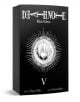 Изображението показва корицата на Death Note Black Edition, Vol. 5, с черен фон с бял рисунък и централна кръгла илюстрация на Лайт Ягами, отразяваща темата за мистериозните шинигами в поредицата.-1-thumb