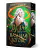 На корицата на книгата "Деца на паднали богове - мека корица - книга 2" е изобразена белокоса жена с белези по гърба, заобиколена от вихреща се зелена и оранжева магия. Заглавието на кирилица загатва за "Войната на Ордените" във вътрешността.-1-thumb