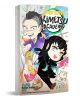 Корицата на Demon Slayer: 4 са изобразени анимационни герои в училищни униформи, които тичат през оживено кафене с храна, малка бяла птица и препратки към пекарна "Камадо" на заден план.-1-thumb