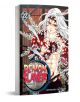 Корицата на Demon Slayer Kimetsu no Yaiba, Vol. 22 представя мощен, дългокос герой с червени знаци и вериги в екшън поза, на фона на шарен фон, който загатва за зловещото присъствие на Muzan Kibutsuji.-1-thumb