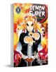 Корицата на Demon Slayer: Kimetsu no Yaiba, Vol. 8 показва фокусиран герой с яркожълто-оранжева коса, който държи меч сред ярки пламъци по време на арката "Влакът на безкрайността", със заглавието и името на автора на корицата.-1-thumb