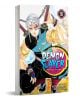 Корицата на "Demon Slayer Kimetsu no Yaiba, Vol. 9" показва Тенген Узуи с неговата лента за глава със скъпоценни камъни и оковани оръжия. Заглавието и името на автора са изписани на видно място, докато приключението на Танджиро и Незуко продължава.-1-thumb