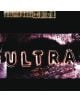 Обложка на албума Depeche Mode - Ultra (VINYL), с името на групата в горната част и "ULTRA" с дръзки неонови букви на тъмен, текстуриран фон - незаменимо допълнение към всяка колекция от винили Depeche Mode Ultra.-thumb