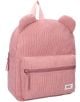 Детската раница Vadobag Pret Ridge And Row (31 х 26 х 9 см) е розова детска раница от рипсена материя с мечешки ушички, преден джоб с цип с етикет PR&T и дръжка отгоре. Нейният сладък и закачлив дизайн е изработен от рипсена материя.-1-thumb