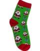 Зелен чорап с червени пръсти, пета и ластик, украсен със Санта и сини подаръци-Детски магически коледни чорапи Out of the Blue, 1 чифт са чудесен подарък за деца.-4-thumb
