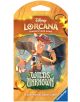 Disney Lorcana TCG: Wilds Unknown Sleeved Booster с изображение на Уди от "История на играчките" на корицата. Включва 12 допълнителни карти за игра. Логото на Ravensburger е изобразено в долния десен ъгъл.-3-thumb