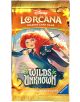 Запечатан бустер пакет Disney Lorcana TCG: Wilds Unknown, съдържащ 12 карти за игра. На опаковката е изобразена Мерида от "Смелите", която насочва лъка си - идеална за феновете и колекционерите на Disney.-1-thumb