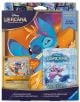 Стартовият комплект Disney Lorcana TCG: Winterspell Collection Stitch включва рисунка на Стич, промоционална карта, два бустер пакета Winterspell, ръководство за колекционера и текст, в който са описани включените карти.-1-thumb