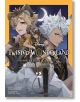 Корицата на Disney Twisted-Wonderland: The Manga - Book of Savanaclaw, Vol. 2 показва три анимета с животински уши и опашки от колежа Night Raven, разположени под полумесец по време на турнира Spelldrive.-2-thumb