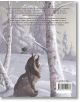 Един рис седи в снега и гледа към брезовата гора. Снегът пада нежно, докато българският текст за "Дивият Джак - брой 5: Пак ще бъде пролет" покрива по-голямата част от лявата страна, създавайки спокойна зимна сцена - Идеално за едно фантастично приключени-3-thumb