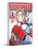 На корицата на „Dogsred“, том 1 е изобразен съсредоточен млад хокеист с червени ръкавици и бяла екипировка, който държи стик, а зад него се вижда маска на вратар — интензивна манга за хокей на лед от Сатору Нода, създател на „Golden Kamuy“.-1-thumb