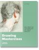 Корица на книгата "Майсторски клас по рисуване": 100 творчески техники на велики художници, с нарисувана глава в профил и удебелен текст на зелен фон - идеален за вдъхновение и анализ на изкуството.-1-thumb