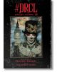 Корицата на #DRCL Midnight Children, Vol. 5 пресъздава атмосферата на мангата "Дракула" с готическа фигура с боядисано лице и викторианска рокля, летящи прилепи, Биг Бен на заден план и износен винтидж стил.-2-thumb