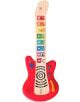 Дървена играчка Hape Baby Einstein - Сензорна магическа китара, червена има червено тяло, врата от светло дърво, осем животински бутона и игриви сини, оранжеви и черни детайли за интерактивно музикално забавление.-3-thumb