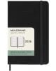 A Moleskine Black джобен седмичен тефтер-органайзер за 2026 г. С твърди корици, черен цвят, елегантен дизайн и еластична лента.-1-thumb